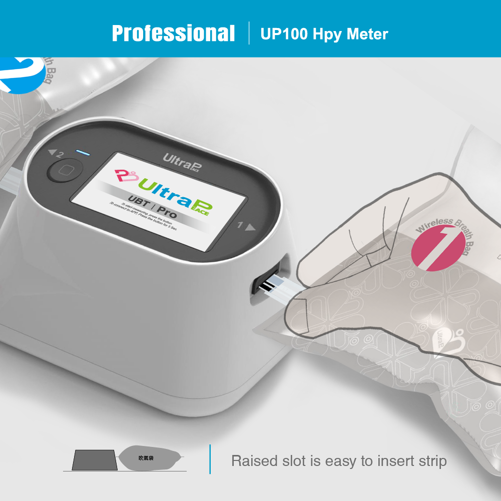 Connection of test strip and detector of the professional H. pylori urea breath test system - UltraPeace/UltraE