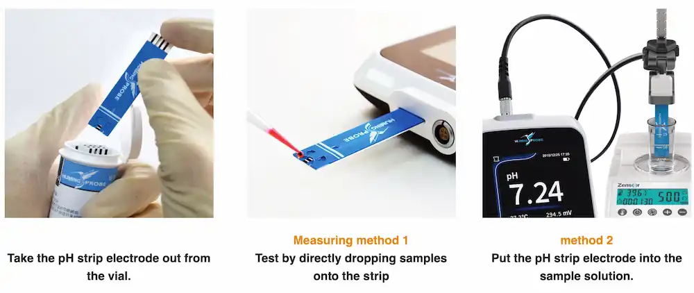 Usage methods of calibration-free disposable pH electrodes/Humming Probe - UltraE