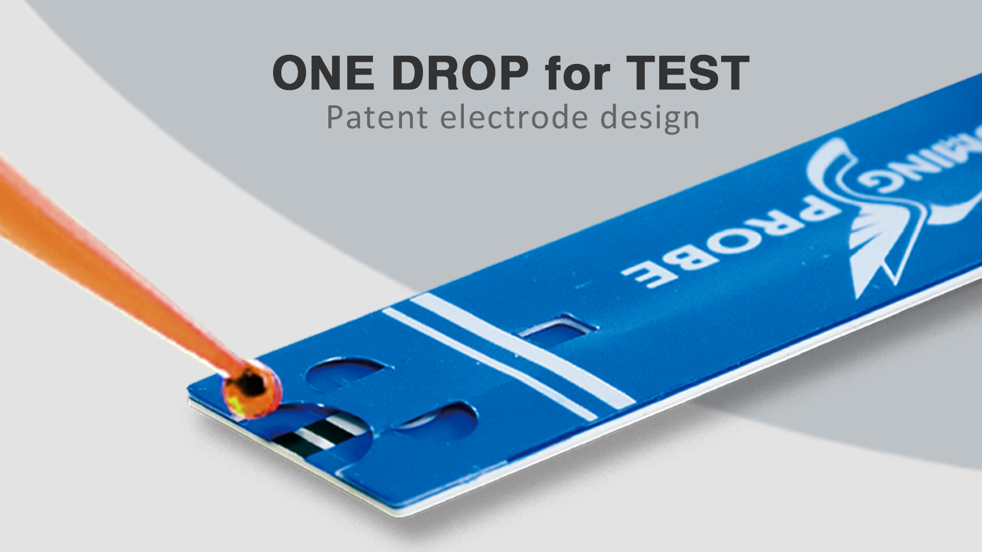 Appearance of micro disposable pH meter for detecting pH with  only microliter (uL) or milliliter (mL) /calibration-free disposable micro pH electrode/Humming Probe - UltraE